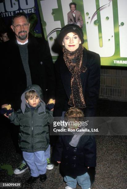 Actress Marilu Henner, husband Director Robert Lieberman, and sons Joseph Lieberman, and Nicholas Lieberman attend the 'Flubber' New York City...