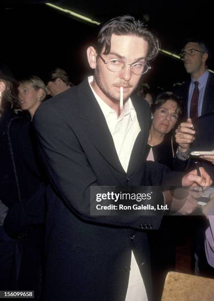 Actor Henry Thomas attends 'The Paper' Century City Premiere on March 16, 1994 at Cineplex Odeon Century Plaza Cinemas in Century City, California.