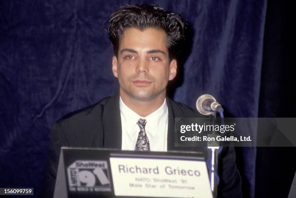 Actor Richard Grieco attends the 1991 NATO/ShoWest Convention on February 7, 1991 at Bally's Hotel and Casino in Las Vegas, Nevada.