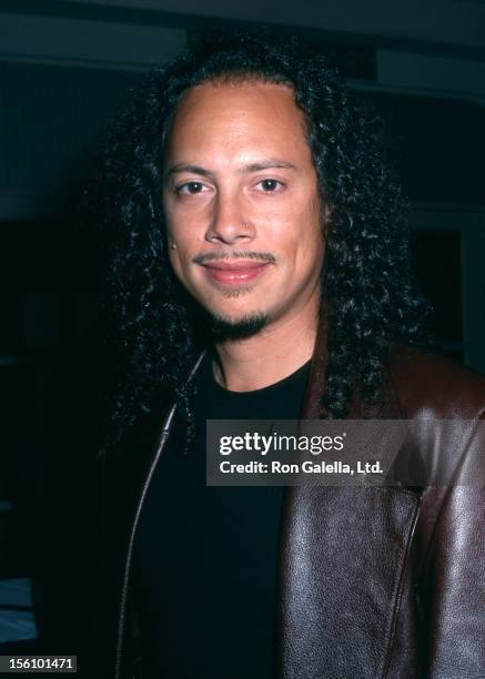 Kirk Hammett of Metallica during The 17th Annual Rock and Roll Hall of Fame Induction Ceremony - Backstage In Press Room at Waldorf Astoria Hotel in...