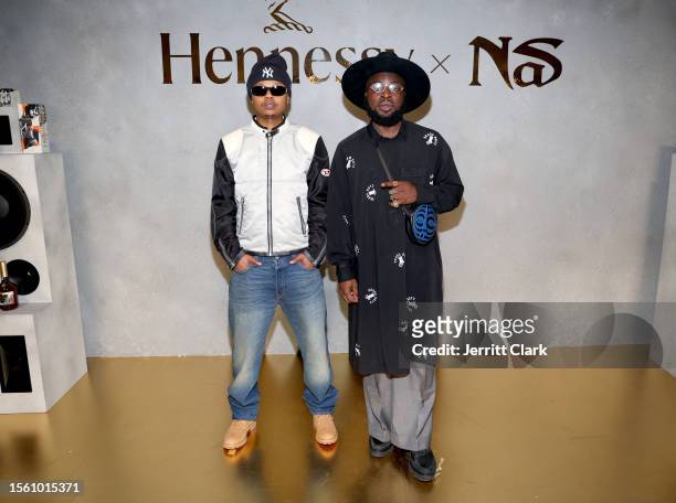 Reece and M.anifest join Hennessy & Nas to celebrate Hip Hop’s 50th Anniversary with a collaborative limited edition bottle on July 20, 2023 in New...
