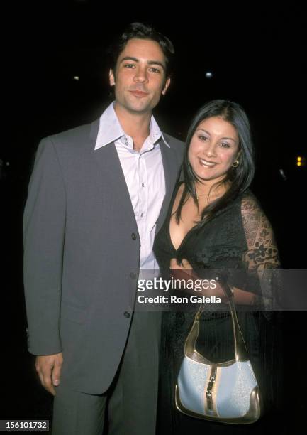 Daniel Pino and Lily Bernal during 2001 WB Television Network Uprfront All-Star Party at The light House Chelsea Piers, Pier 61 in New York City, New...