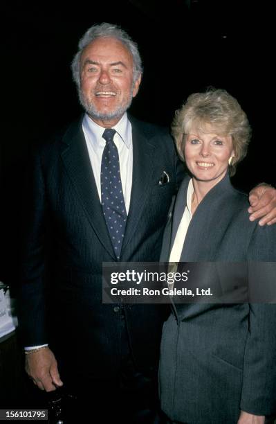 Actor Harvey Korman and wife Deborah Korman attending Seventh Annual Broadcasting Festival on March 5, 1990 at the Los Angeles Museum of Art in Los...