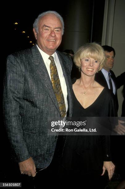 Actor Harvey Korman and wife Deborah Korman attend the 'Benefit for Los Angeles Free Clinic' on December 7, 1990 at the Beverly Wilshire Hotel in...