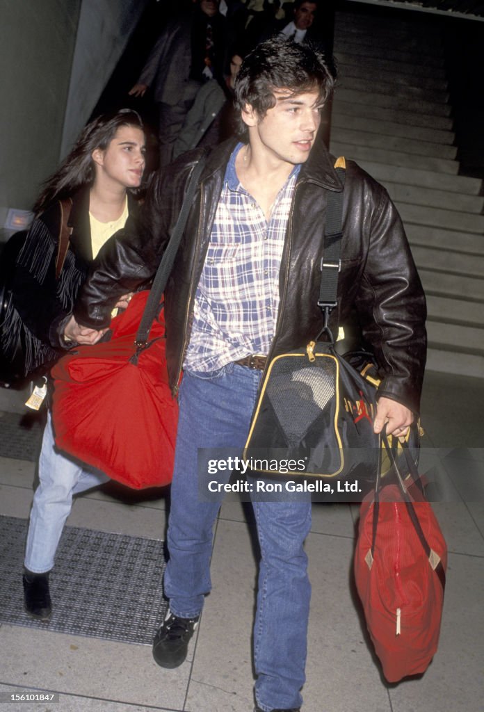 Actor Jason Gedrick and wife Dana Lavas departing from Los Angeles... News Photo Getty Images