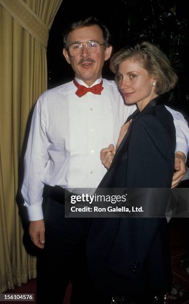 Comedian Dick Smothers and wife Lorraine Martin attending'Entertainment Industry Council Dinner Honoring Bud Grant' on November 24, 1987 at the...