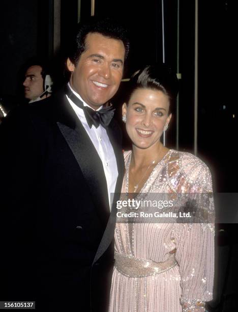 Entertainer Wayne Newton and Actress Marla Heasley attend the 47th Annual Golden Globe Awards on January 20, 1990 at Beverly Hilton Hotel in Beverly...