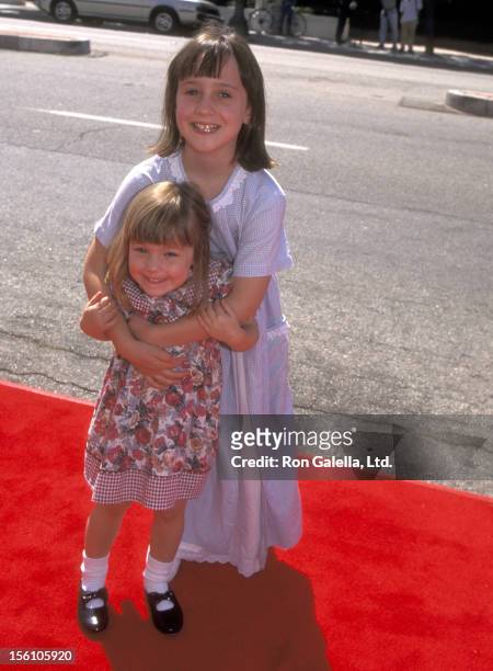 Actress Mara Wilson and sister Anna Wilson attend the 'Matilda' Culver City Premiere on July 28, 1996 at Mann Culver 6 Theatres in Culver City,...