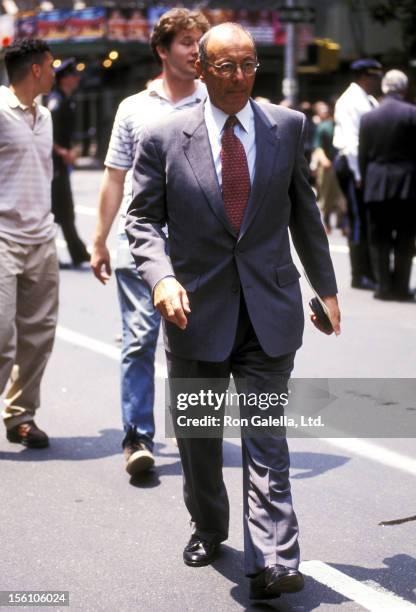 Senator Al D'Amato attends the Funeral Service for Fred Trump on June 29, 1999 at the Marble Collegiate Church in New York City.