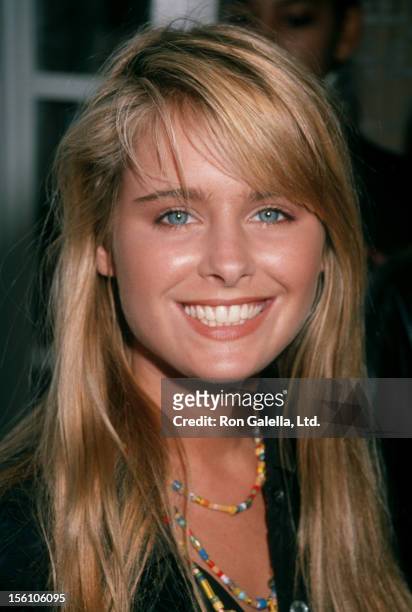 Actress Ami Dolenz attending 'Children's Treasure Chest Benefit' on August 19, 1990 at Q's Billiard Club in Brentwood, California.
