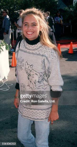 Actress Ami Dolenz attending First Annual Toys For Tots Benefit on December 14, 1991 at Spago Restaurant in West Hollywood, California.