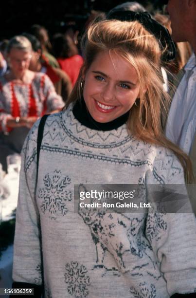 Actress Ami Dolenz attending First Annual Toys For Tots Benefit on December 14, 1991 at Spago Restaurant in West Hollywood, California.