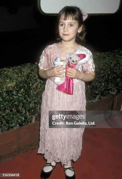 Actress Mara Wilson attends the 52nd Annual Golden Globe Awards on January 21, 1995 at Beverly Hilton Hotel in Beverly Hills, California.