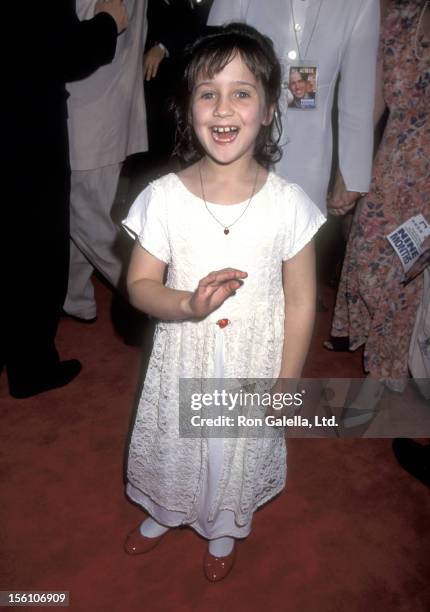 Actress Mara Wilson attends the 'Nine Months' Century City Premiere on July 11, 1995 at Cineplex Odeon Century Plaza Cinemas in Century City,...