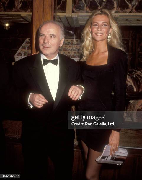 Producer Noel Pearson and actress Alison Doody attend the 'Someone Who'll Watch Over Me' Opening Night Party on November 23, 1992 at Gallagher's in...