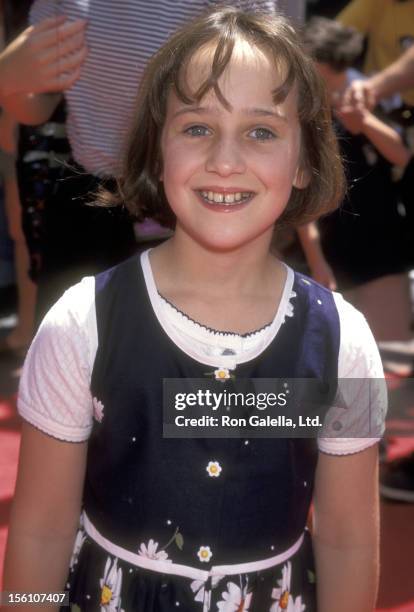 Actress Mara Wilson attends 'A Simple Wish' Universal City Premiere on June 29, 1997 at Cineplex Odeon Universal City Cinemas in Universal City,...