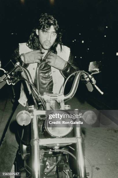 Actor Ken Wahl being photographed on April 5, 1991 at Bar One Club in Hollywood, California.