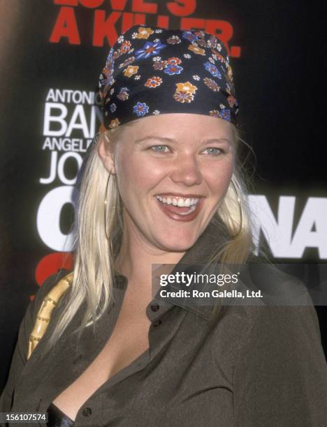 Actress Sarah Ann Morris attends the 'Original Sin' Los Angeles Premiere on July 31, 2001 at DGA Theatre in Los Angeles, California.