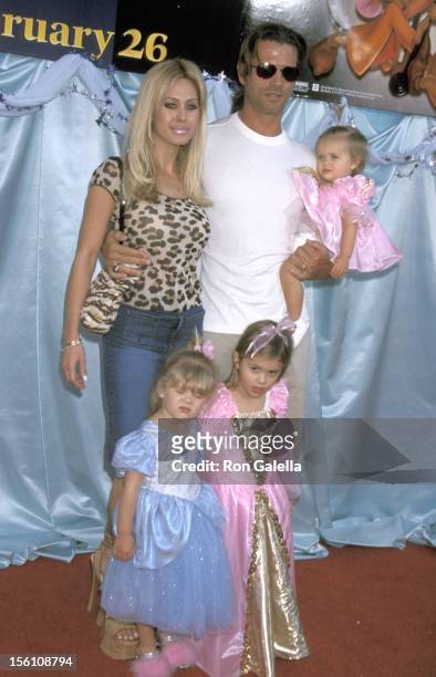 Shauna Sands, Lorenzo Lamas and Daughters during 'Cinderella II: Dreams Come True' World Premiere at El Capitan Theatre in Hollywood, California,...