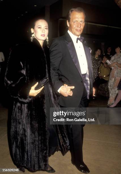 Actor David Soul and wife Actress Julia Nickson attend the American Cinema Editors 41st Annual Eddie Awards on March 9, 1991 at Beverly Hilton Hotel...