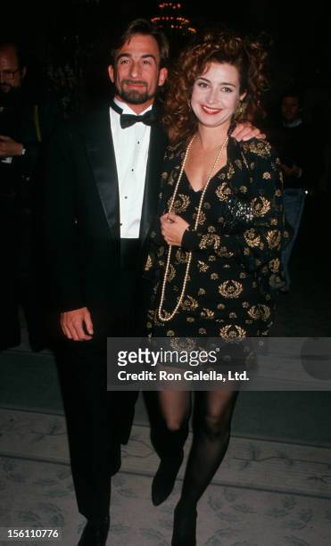 Actress Annie Potts and husband James Hayman attending 'National Jewish Fund Dinner' on November 29, 1989 at the Beverly Hilton Hotel in Beverly...