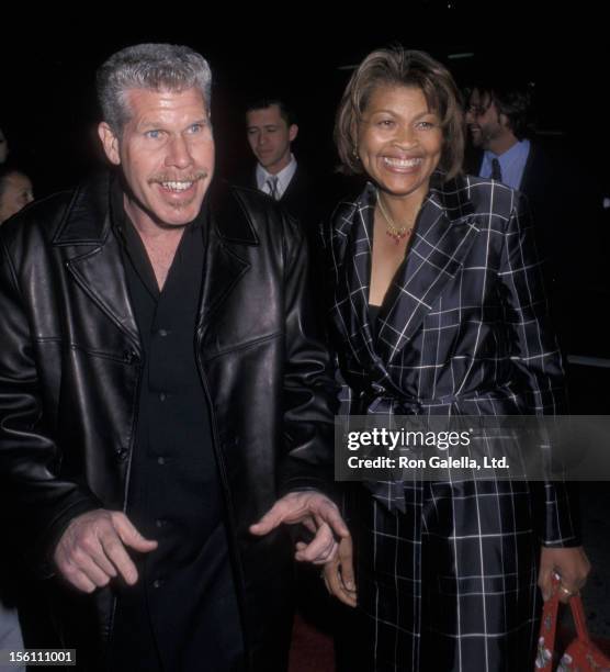 Actor Ron Perlman and wife Opal Stone attend the world premiere of 'Price Of Glory' on march 23, 2000 at Mann National Theater in Westwood,...