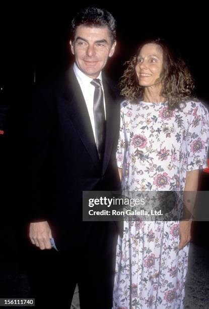 Actor Richard Benjamin and Actress Paula Prentiss attend the Wedding Reception for Neil Simon and Diane Lander on February 10, 1990 at The Bistro in...