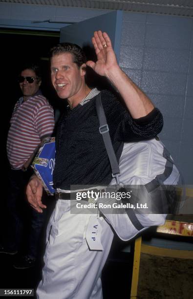 Actor Ron Perlman attends Celebrity Softball Game on August 20, 1988 at Dodger Stadium in Los Angeles, California.