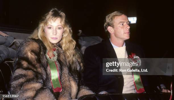 Singer Juice Newton and husband Tom Goodspeed attend Hollywood Christmas Parade on December 1, 1985 at the Hollywood, California.