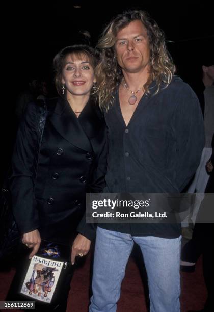 Actress Marina Sirtis and husband Michael Lamper attending the screening of 'The Paper' on March 16, 1994 at the Cineplex Odeon Cinema in Century...