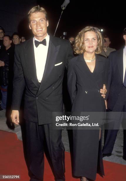 Actor Dolph Lundgren and wife Anette Qviberg attend the 18th Annual Saturn Awards on March 13, 1992 at Universal Hilton Hotel in Universal City,...