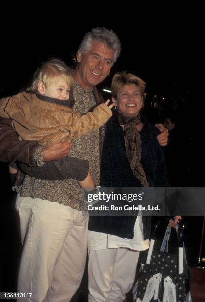 Actor Barry Bostwick, wife Sherri Jensen and son Brian Bostwick attending the launch party for 'James And The Giant Peach' on October 3, 1996 at...