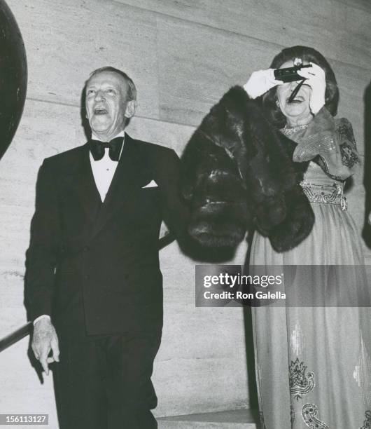 Actor Fred Astaire and dance Adele Astaire attending 'Gala Tribute Honoring Fred Astaire' on April 30, 1973 at Lincoln Center in New York City, New...