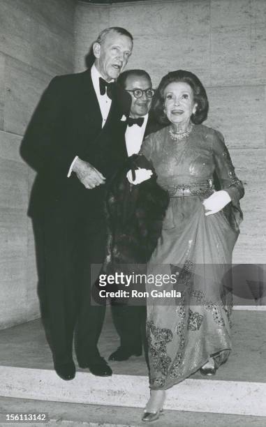 Actor Fred Astaire and dance Adele Astaire attending 'Gala Tribute Honoring Fred Astaire' on April 30, 1973 at Lincoln Center in New York City, New...