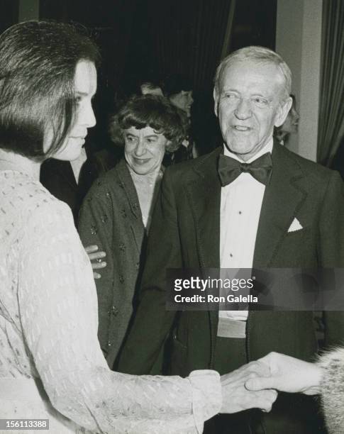 Actor Fred Astaire and wife Robyn Smith attending 36th Annual Golden Globe Awards on January 27, 1979 at the Beverly Hilton Hotel in Beverly Hills,...
