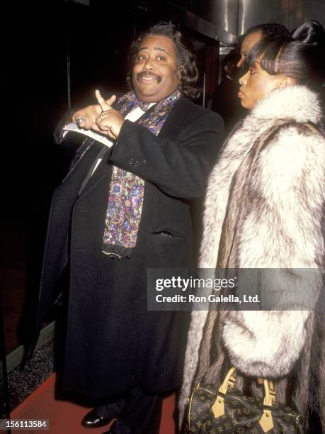 Reverend Al Sharpton and wife Kathy Jordan attend the 'Malcolm X' New York City Premiere on November 16, 1992 at Ziegfeld Theater in New York City,...