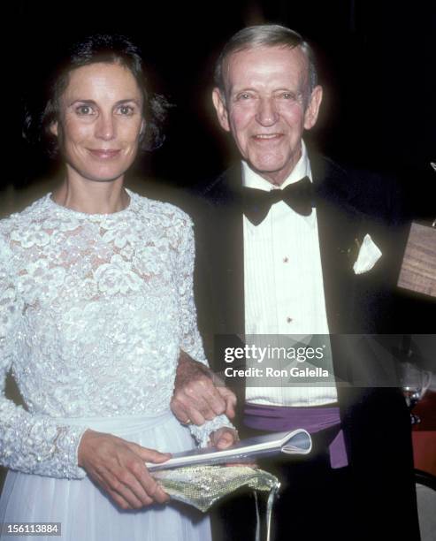 Actor Fred Astaire and wife Robyn Smith attend the Ninth Annual American Film Institute Lifetime Achievement Award Salute to Fred Astaire on April...