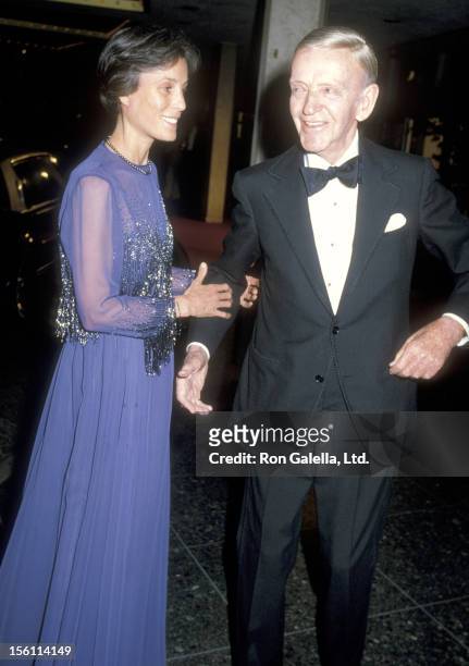 Actor Fred Astaire and wife Robyn Smith attend the 12th Annual American Film Institute Lifetime Achievement Award Salute to Lillian Gish on March 1,...