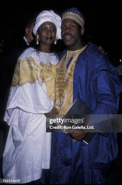 Actor Danny Glover and wife Asake Bomani attending 41st Annual Primetime Emmy Awards on September 17, 1989 at the Pasadena Civic Auditorium in...