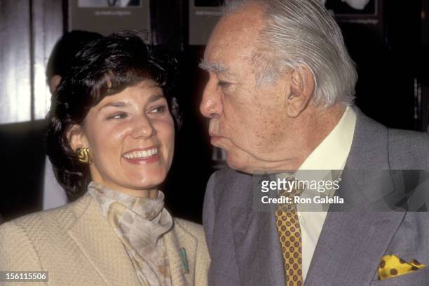 Actor Anthony Quinn and wife Kathy Benvin attend Anthony Quinn Hosts Party in Honor of His Book 'One Man Tango' on September 27, 1995 at New York...