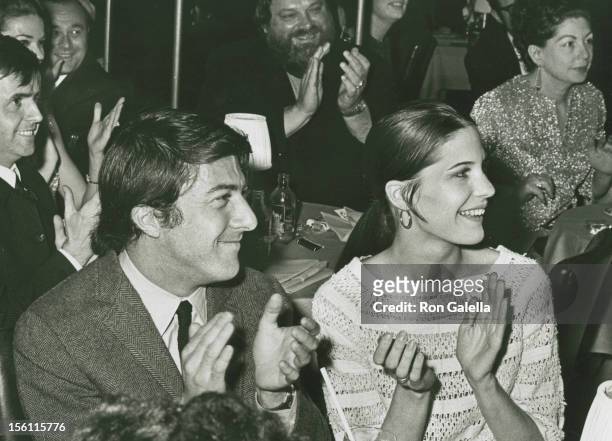 Actor Dustin Hoffman and wife Anne Byrne photographed on January 1, 1970 at the Promenade Cafe at Rockefeller Center in New York City.