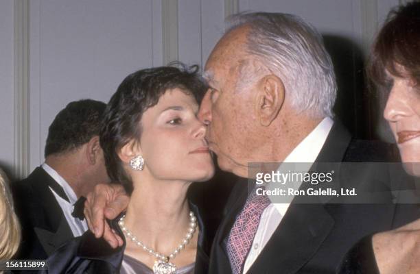 Actor Anthony Quinn and wife Kathy Benvin attend the New York Friars Club Roast Bill Cosby on October 19, 2000 at Palace Hotel in New York City, New...