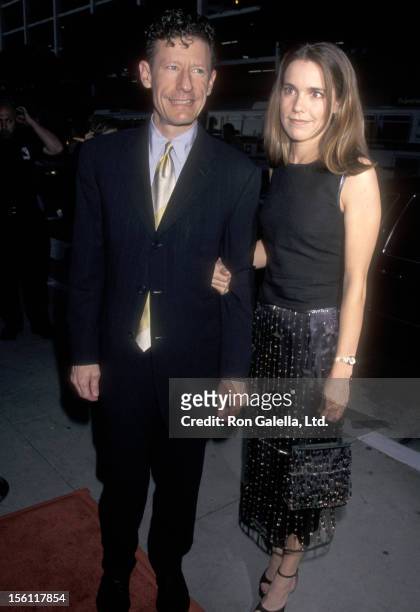Musician Lyle Lovett and girlfriend April Kimble attend 'The Opposite of Sex' Santa Monica Premiere on May 19, 1998 at Laemmle's Monica 4-plex in...