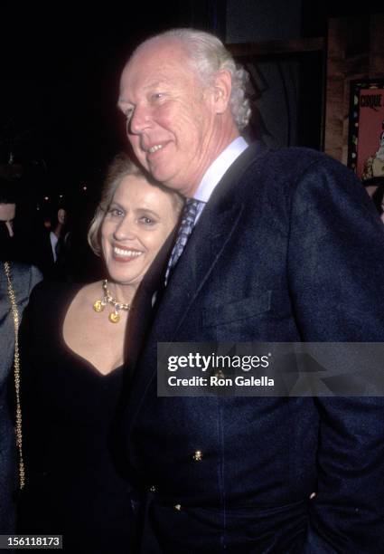 Vittorio Emanuele, Prince of Naples and Jolanda Addolori on December 6, 1996 dining at Le Cirque Restaurant in New York City, New York.