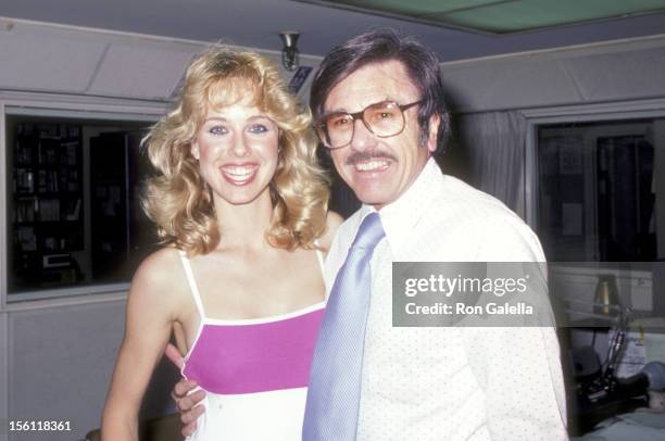 Actress Jenilee Harrison and Radio Personality Gary Owens at a Radio Interview for the 'The Gary Owens Show' on KMPC AM Radio on April 14, 1981 at...