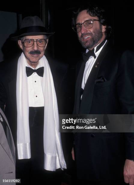 Producer David Merrick and actor Ron Silver attending 50th Annual Tony Awards on June 9, 1996 at the Majestic Theater in New York City, New York.