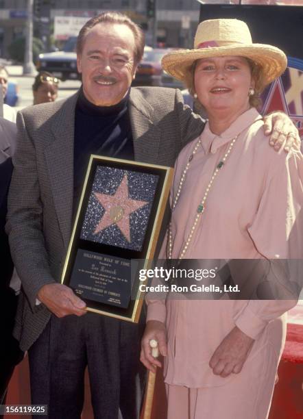 Actor Jack Lemmon and Actress Lee Remick attend the Hollywood Walk of Fame Star Ceremony Honoring Lee Remick on April 29, 1991 at 6104 Hollywood...