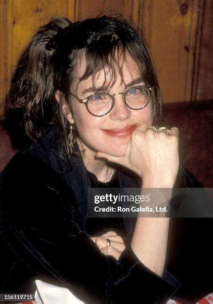 Actress Elizabeth McGovern attends 'The Rise and Fall of Little Voice' Broadway Opening Night Party on May 1, 1994 at Gallagher's Restaurant in New...