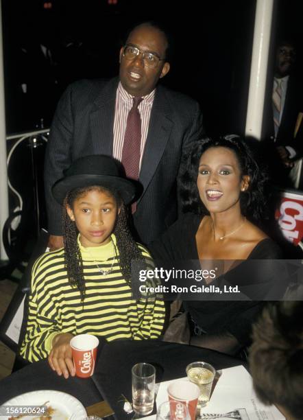 Model Beverly Johnson, daughter Anna Sue Johnson and TV personality Al Roker attending 'Pioneers of Excellence Awards' on March 16, 1988 at the...