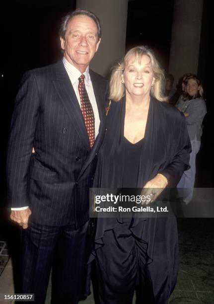 Actor Richard Crenna and wife Penni Sweeney attend the Sixth Annual Genesis Awards on March 1, 1992 at Beverly Hilton Hotel in Beverly Hills,...